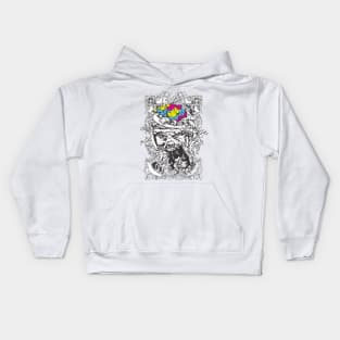 L.I.G. Colorful Zombie Brains Collection Kids Hoodie